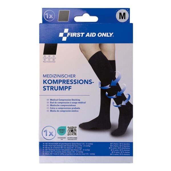 First Aid Only Kompressions-Strümpfe kniehoch Größe M