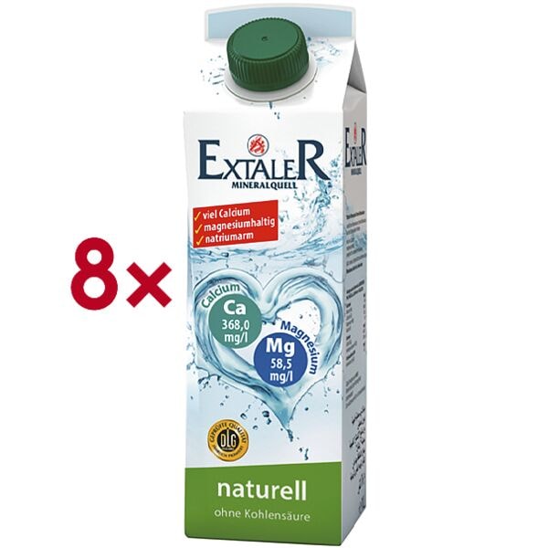 Extaler 8er-Pack Mineralwasser »Mineralquell naturell« 1 Liter braun