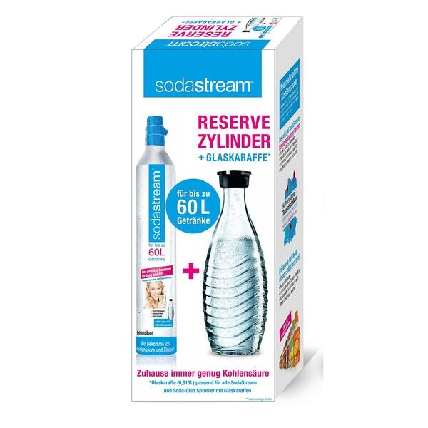 SodaStream Reservezylinder-Set »60l + Glas« weiß