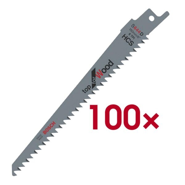 BOSCH Säbelsägeblätter »S 644 D Top for Wood« 100 Stück