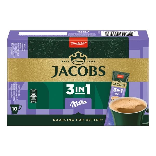 Jacobs 10er-Pack Instantkaffee »3in1 Milka« braun