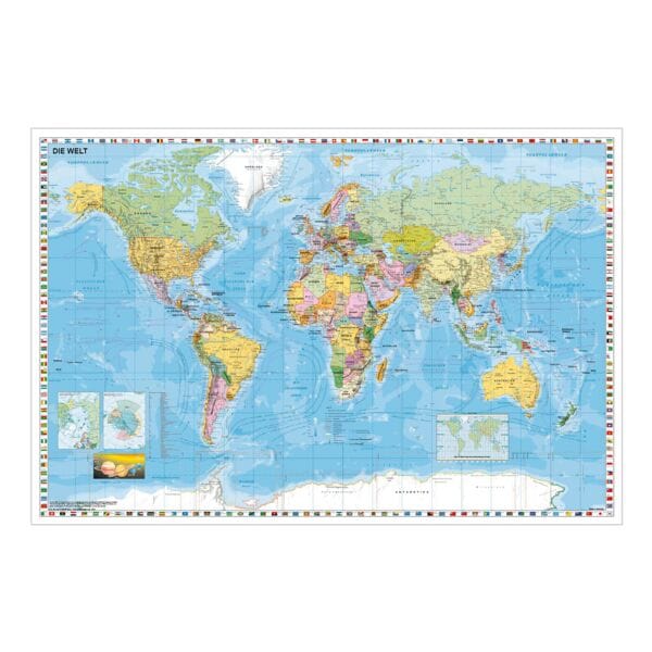 STIEFEL Eurocart Wandkarte »Weltkarte deutsch« 95 x 62 cm