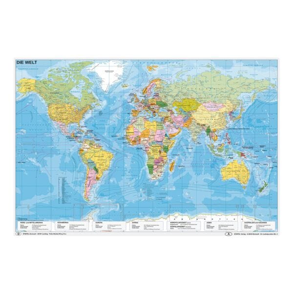 STIEFEL Eurocart Lernposter »Weltkarte deutsch« 84 x 60 cm