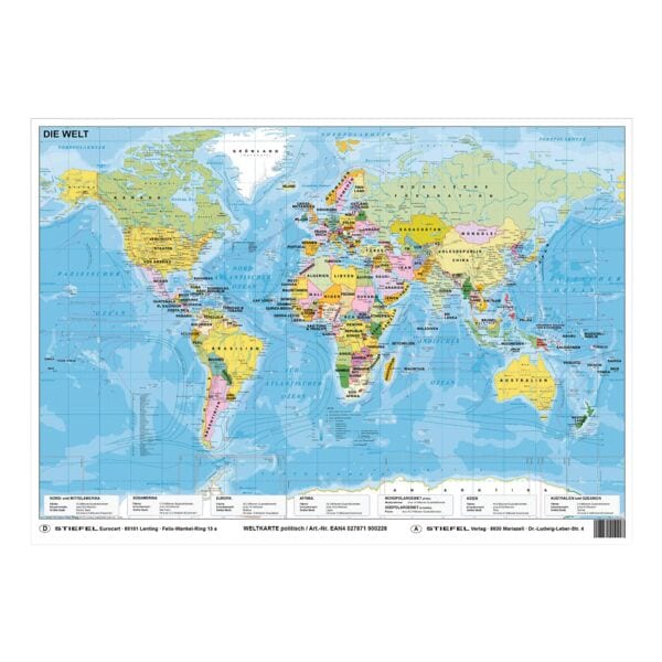 STIEFEL Eurocart Weltkarte »Die Welt politisch« 60 x 42 cm