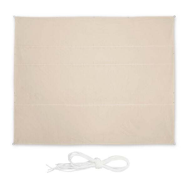 relaxdays Rechteckiges Sonnensegel beige 5x6m beige
