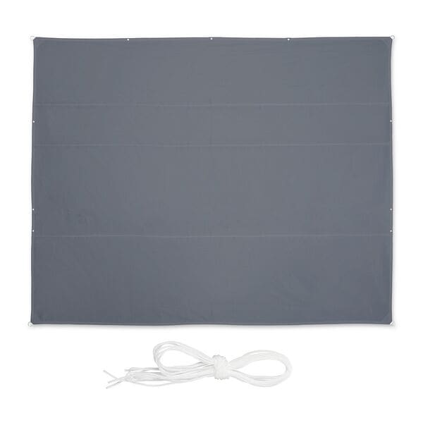 relaxdays Rechteckiges Sonnensegel grau 5x6m grau