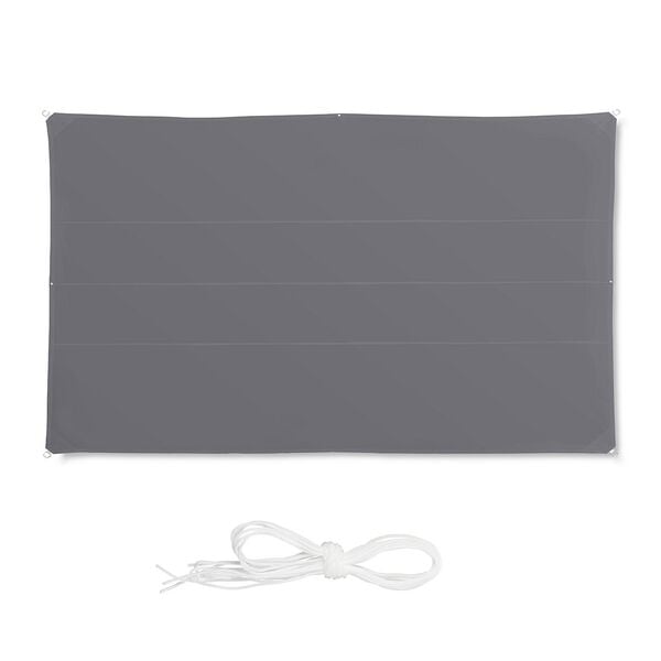 relaxdays Sonnensegel rechteckig 4 x 6 m grau grau
