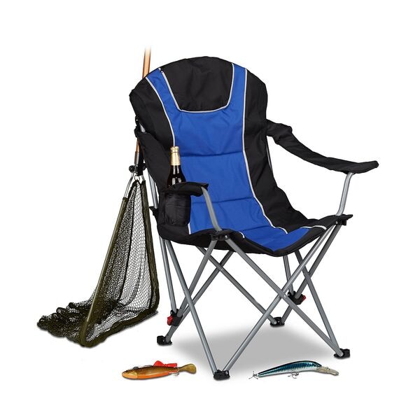 relaxdays Campingstuhl mit Polsterung faltbar