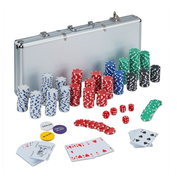 relaxdays Pokerkoffer mit 500 Chips