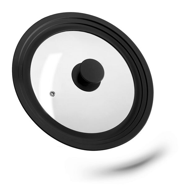 relaxdays Universal Topfdeckel 22–26 cm Silikon silber