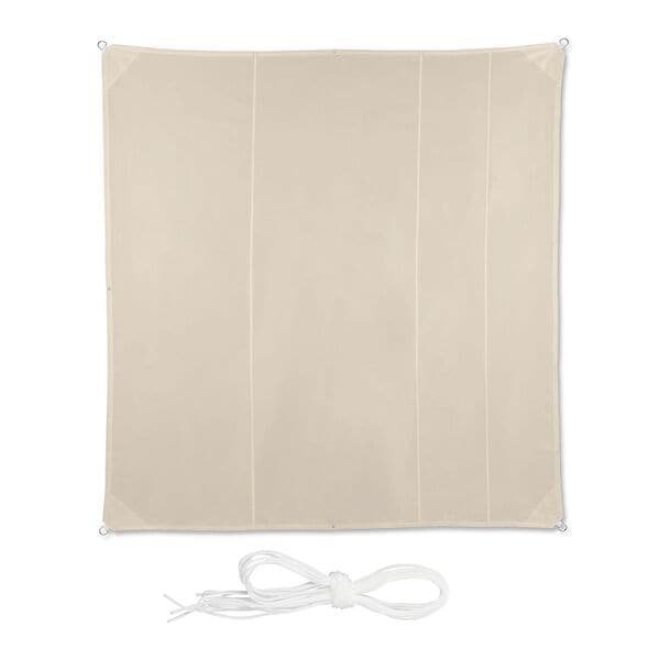 relaxdays Sonnensegel quadratisch 5 x 5 m gelb