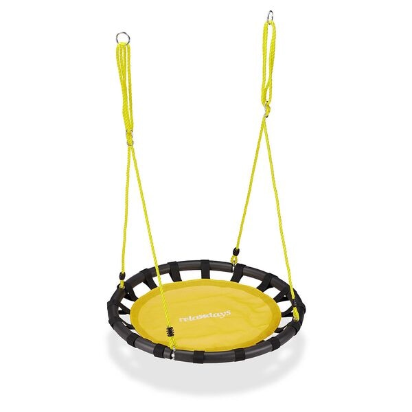 relaxdays Nestschaukel Ø 80 cm gelb