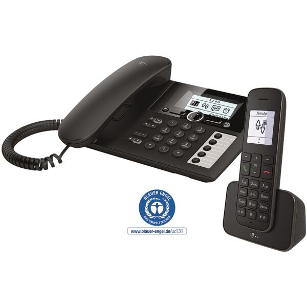 Telekom DECT-Telefon Sinus PA 207 schwarz inkl. Mobilteil schwarz