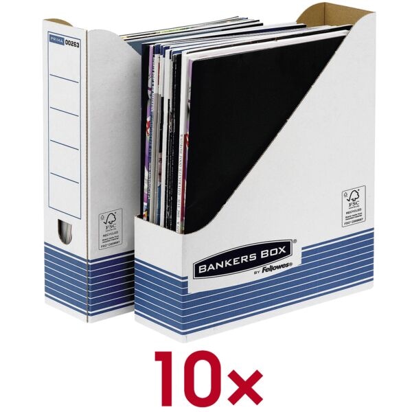 Bankers Box System Archiv-Stehsammler »Box System« DIN A4 10 Stück weiß, 8x31.2x25.8 cm