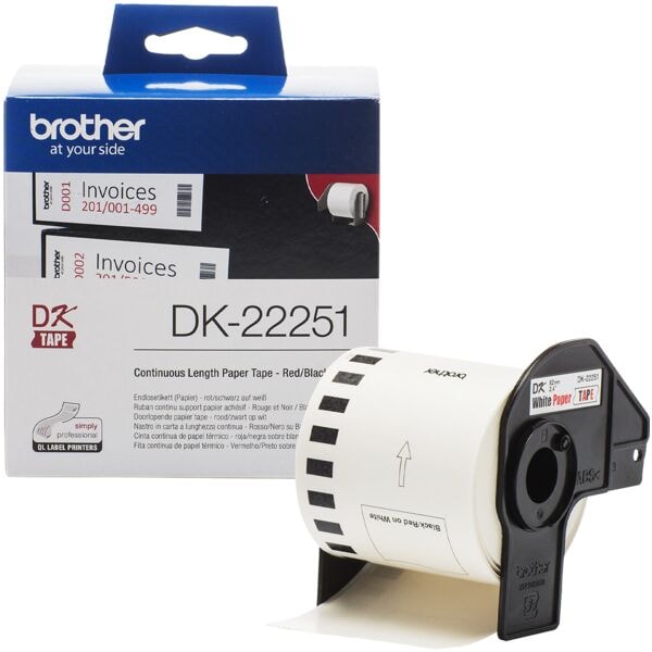 Brother Endlospapierrolle für Etikettendrucker »DK-22251« 62 mm / 15,24 m weiß