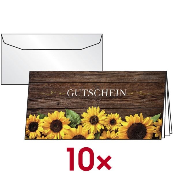 Sigel Gutscheinkarten »Sunfield« DL 10 Stück, 21x10.5 cm