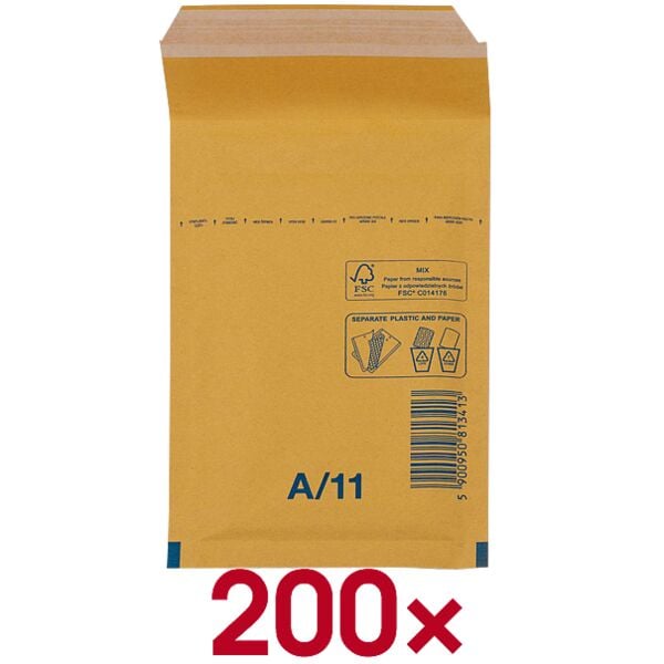 VP Luftpolster-Versandtaschen »A/11 braun« 200 Stück braun, 12x17.5 cm