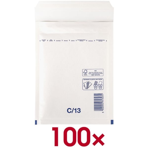 VP Luftpolster-Versandtaschen »C/13« 100 Stück weiß weiß, 17x22.5 cm