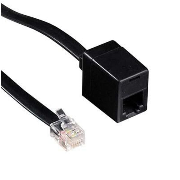 goobay Telefonkabel RJ-12 schwarz 6.0 m schwarz