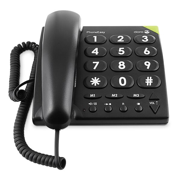 Doro GMBH Schnurgebundenes Telefon »PhoneEasy 311c« schwarz schwarz, 17.3x20.5x8 cm