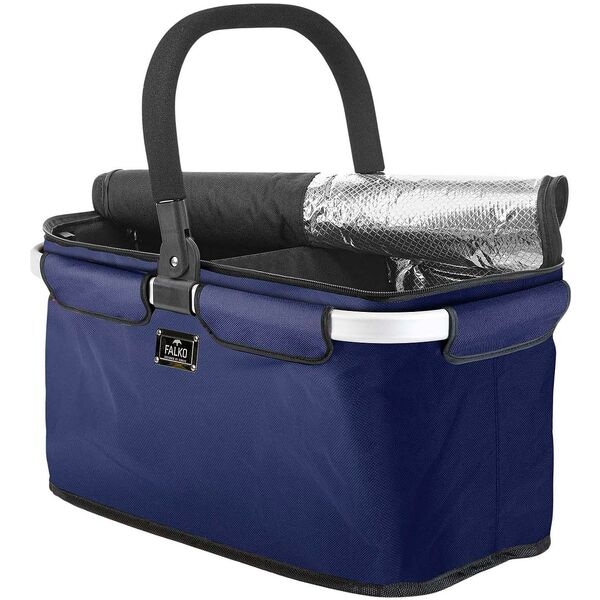Genius Einkaufskorb Falko Duo 25 Liter grau, 48x28x24 cm