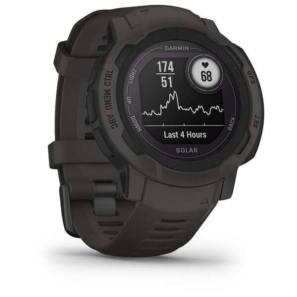 GARMIN Smartwatch GARMIN Instinct 2 Solar schiefergrau grau