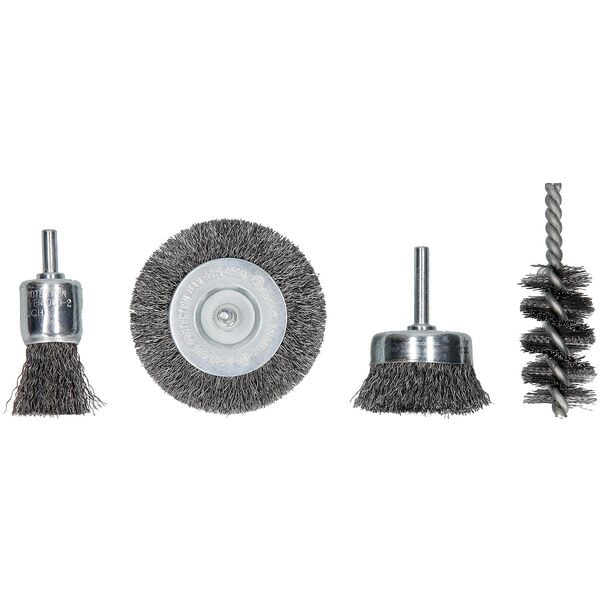 BOSCH 4er-Drahtbürstenset für Bohrmaschine silber