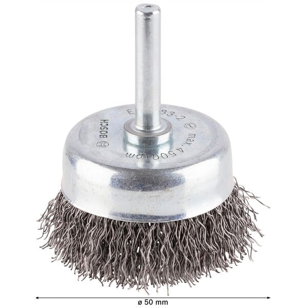 BOSCH Pro Metall Topfbürste für Bohrmaschine 50 mm silber