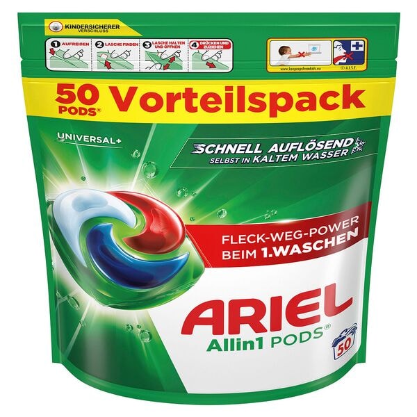 ARIEL Waschmittel »UNIVERSAL+ Allin1 PODS« 50 WL grau