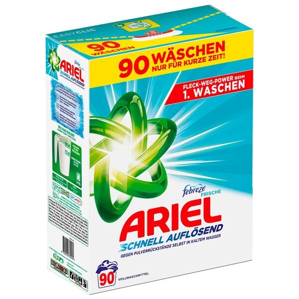 ARIEL Waschmittel »febreze FRISCHE« 90 WL