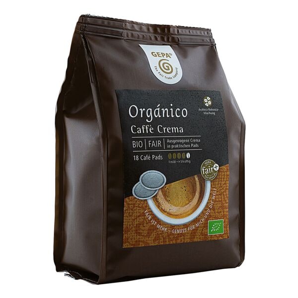 Gepa Bio Kaffeepads »Organico Crema« 18 Portionen