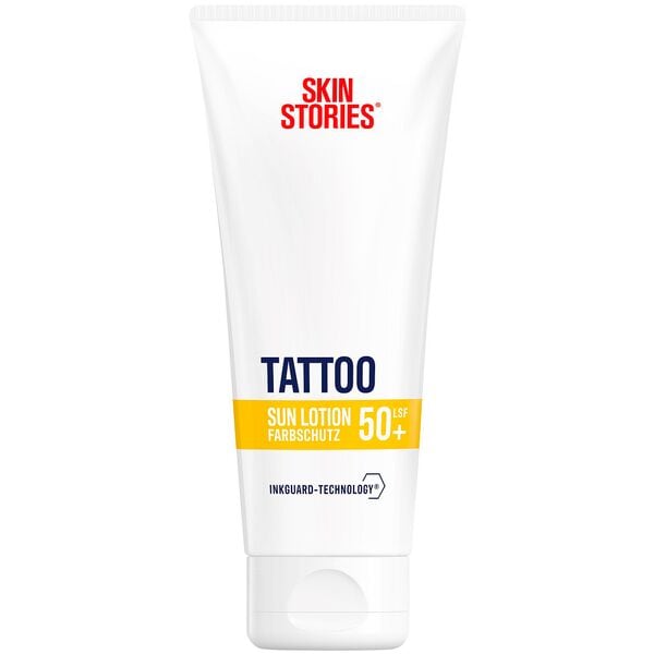 SKIN STORIES Sonnencreme »TATTOO SUN LOTION LSF 50+« 100ml gelb