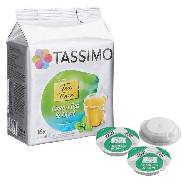 Tassimo Grüntee Green Tea & Mint 16 Stück Tassenportion grün
