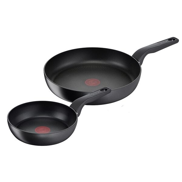 Tefal 2-tlg. Pfannen-Set »HARD TITANIUM PRO« 24 cm / 28 cm grau