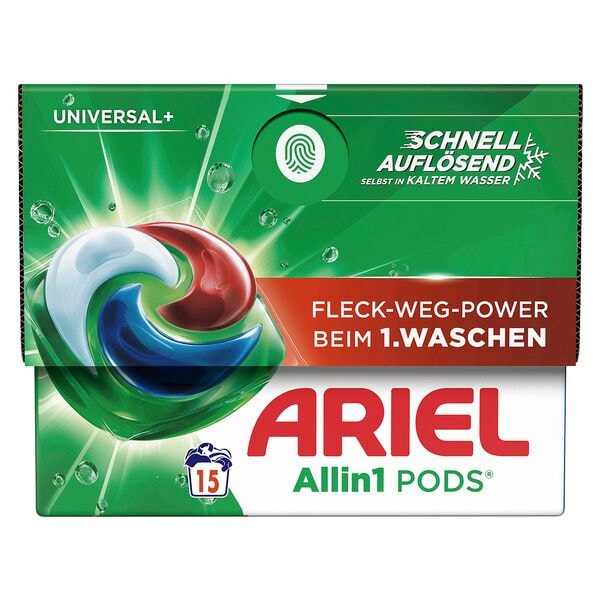 ARIEL Waschmittel »UNIVERSAL+ Allin1 PODS« 15 WL grau