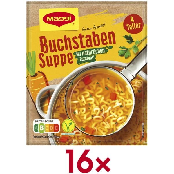 Maggi 16er-Pack Fix-Tütchen »Buchstabensuppe« 4 Portionen