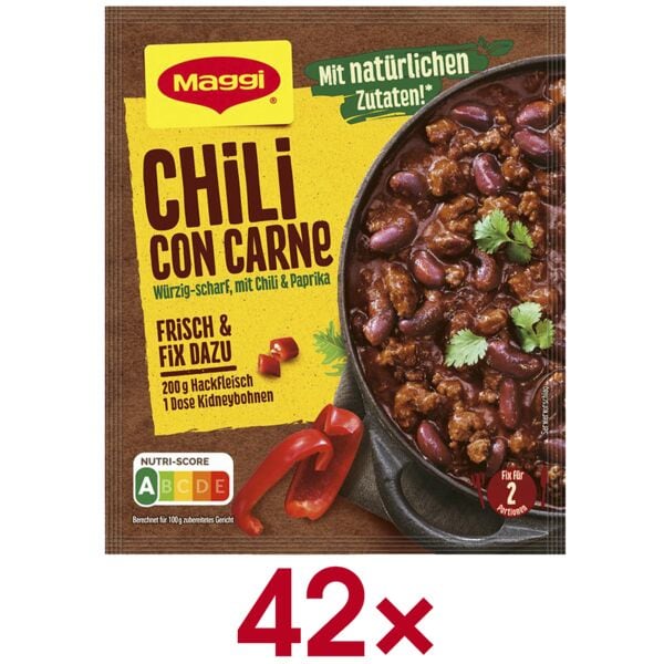 Maggi 42er-Pack Fix-Tütchen »Chili con Carne« 2 Portionen