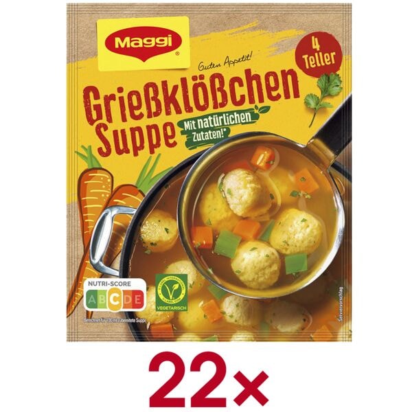 Maggi 22er-Pack Fix-Tütchen »Grießklößchen-Suppe« 4 Portionen