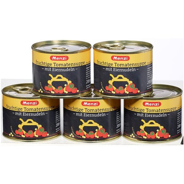 Menzi 5er- Pack Eintopf »fruchtige Tomatensuppe mit Eiernudeln« 200 ml