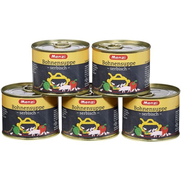 Menzi 5er- Pack Eintopf »serbische Bohnensuppe« 200 ml