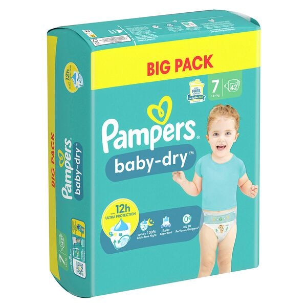 Pampers Windeln »baby-dry™ BIG PACK« Gr.7 (15+ kg) 42 Stück weiß