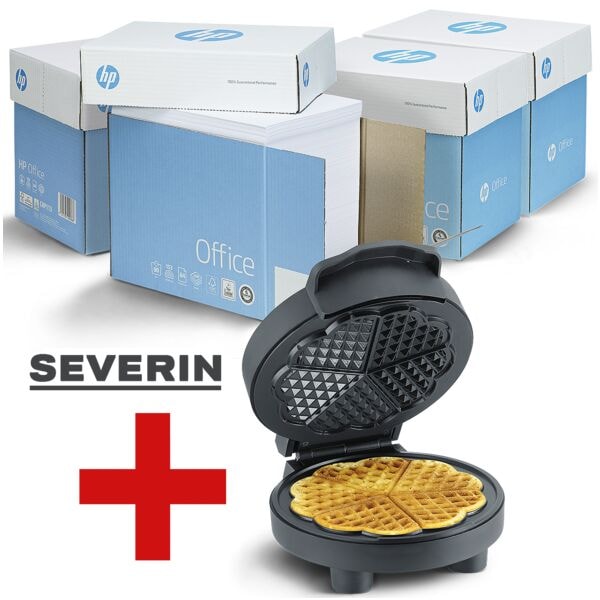 HP 4 Maxi-Boxen à 2500 Blatt Multifunktionspapier »HP Office« inkl. Waffeleisen Bla schwarz