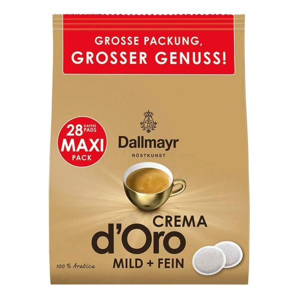 Dallmayr 28er-Pack Kaffeepads »Crema d´Oro mild+fein« schwarz