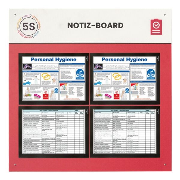 Paperflow Lean Management Board »Notiz-Board« 75/75 cm rot rot, 75x75 cm
