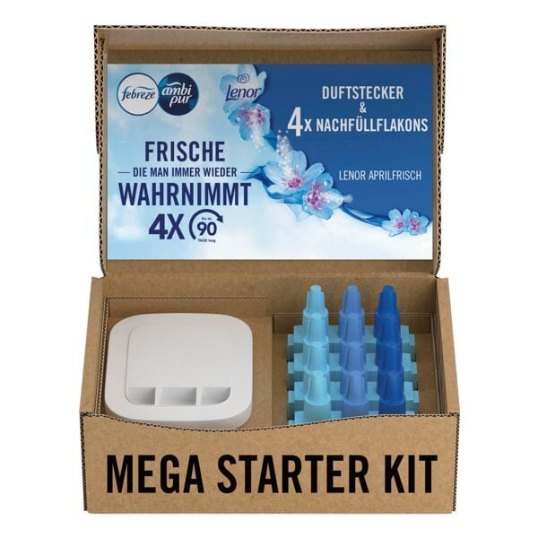 febreze Duftstecker Starter-Set »3Volution Lenor Aprilfrisch« weiß
