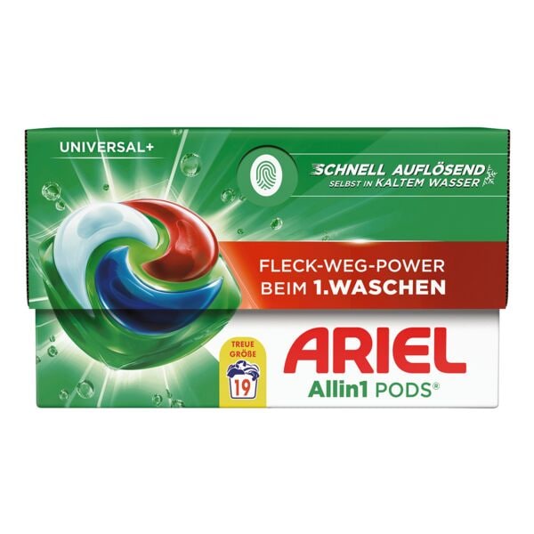 ARIEL Waschkapseln »All-in-1 Pods Universal+« 19 WL