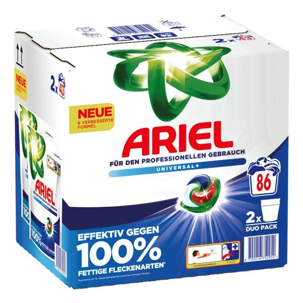 ARIEL Doppelpack Universalwaschmittel Pods »Universal+« 86 WL weiß