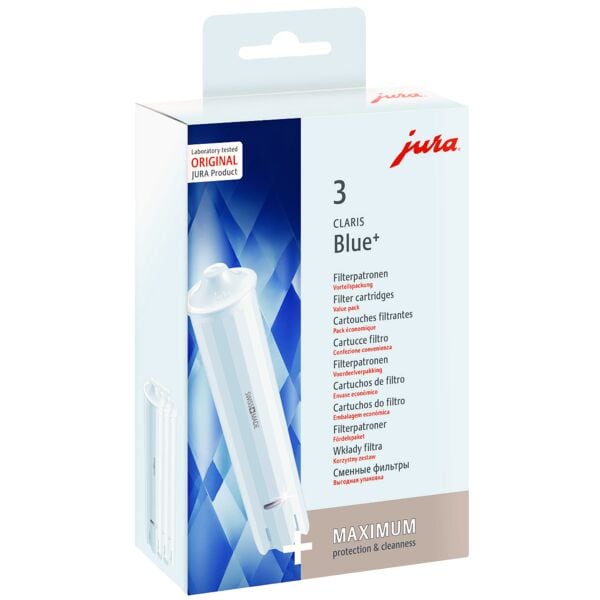 Jura Switzerland Wasserfilter-Kartuschen für Kaffeevollautomaten »CLARIS Blue+« 3 Stück braun