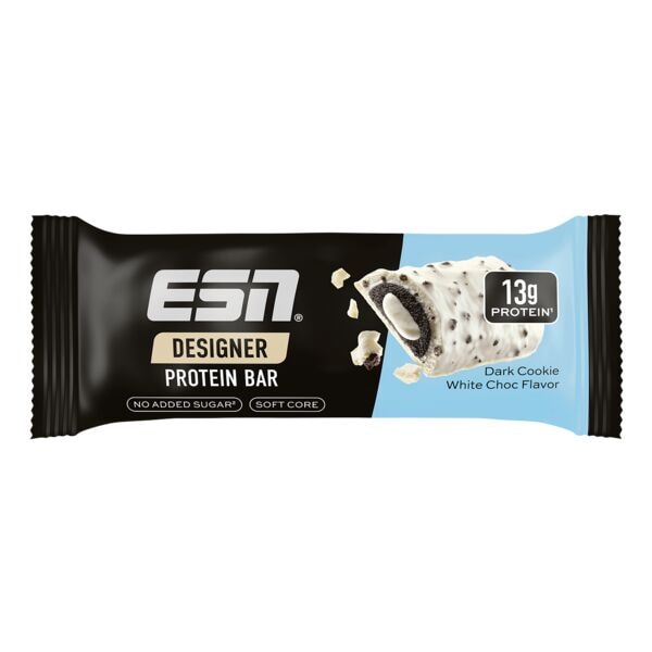 ESN Proteinriegel Designer »Dark Cookie white Choco« 45g weiß