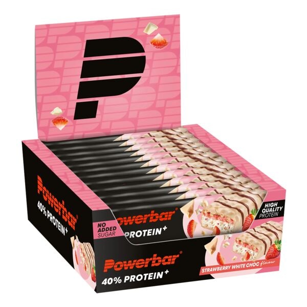 Powerbar 12er Pack Proteinriegel »Strawberry White Choc« je 40g weiß